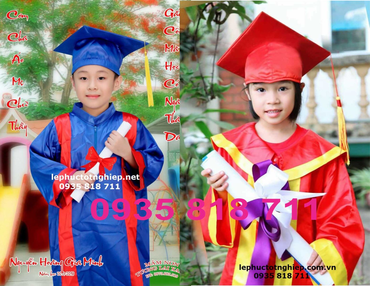 nơi may áo tốt nghiệp cấp 1